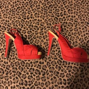 Sexy red platform stilettos 7.5